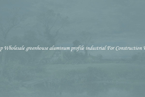 Shop Wholesale greenhouse aluminum profile industrial For Construction Uses