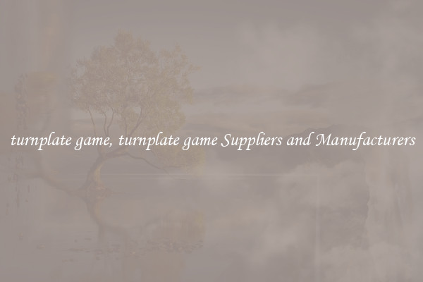 turnplate game, turnplate game Suppliers and Manufacturers