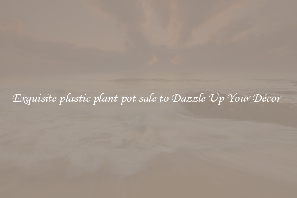 Exquisite plastic plant pot sale to Dazzle Up Your Décor  