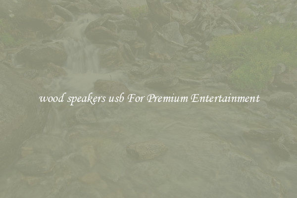 wood speakers usb For Premium Entertainment