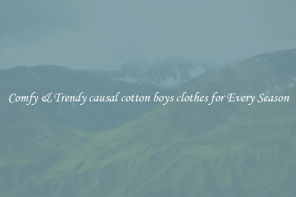 Comfy & Trendy causal cotton boys clothes for Every Season