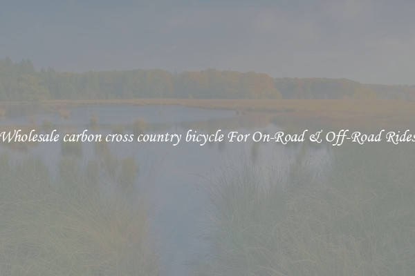Wholesale carbon cross country bicycle For On-Road & Off-Road Rides