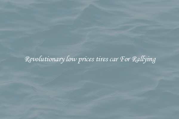Revolutionary low prices tires car For Rallying