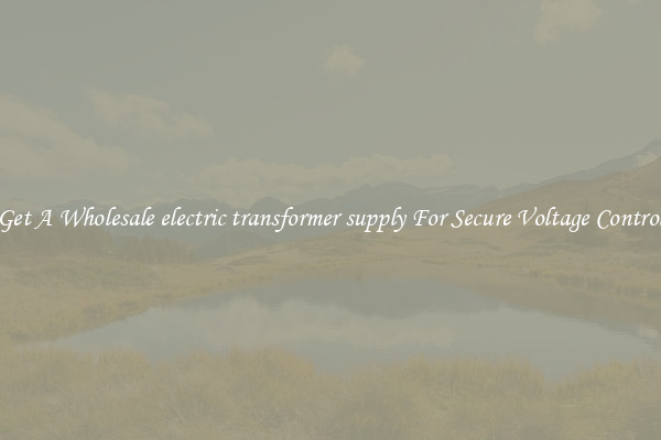 Get A Wholesale electric transformer supply For Secure Voltage Control