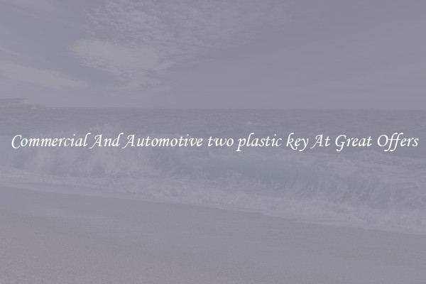 Commercial And Automotive two plastic key At Great Offers